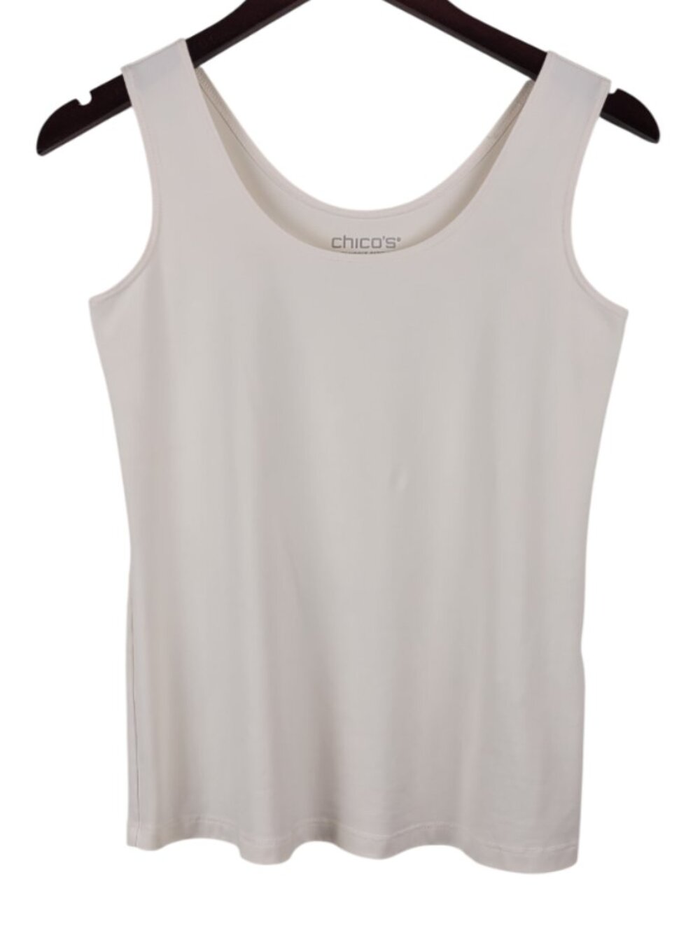 CHICO'S White Scoop Neck Tank size 0/small